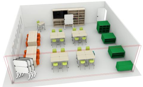 6-8 grade classroom 3D view