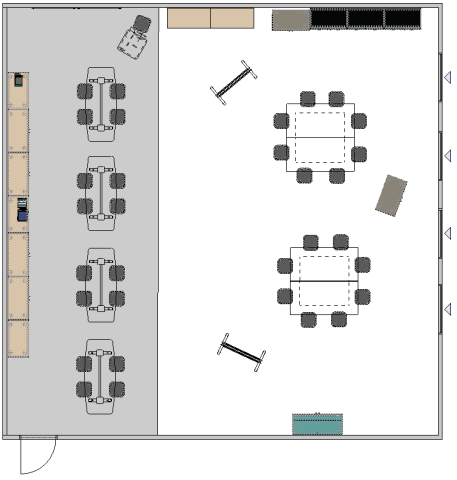 High school classroom floorplan
