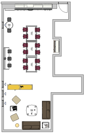 Teacher/Faculty lounge 2D view