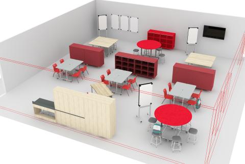 5-6th grade classroom 3D plan