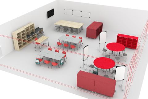 5-6th grade classroom 3D view