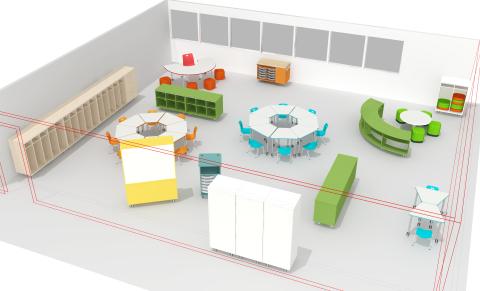 K-2G classroom 3D view