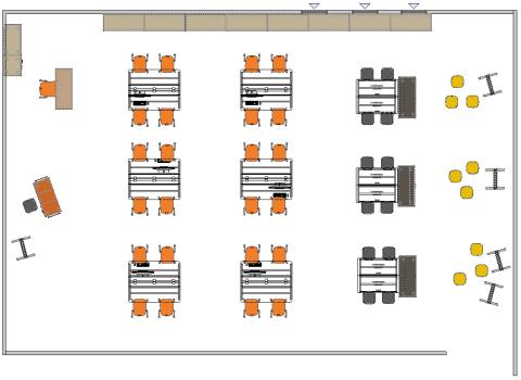 Computer lap plan for group seating