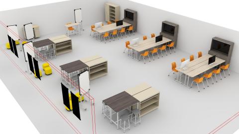 Computer lab with group seating
