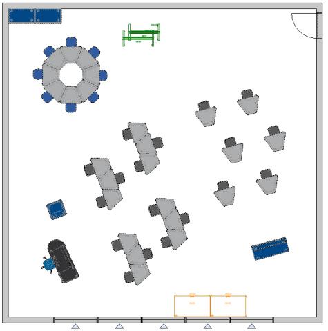 2D view of STEM classroom