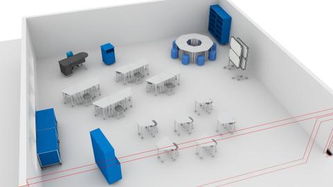 3D view of STEM classroom