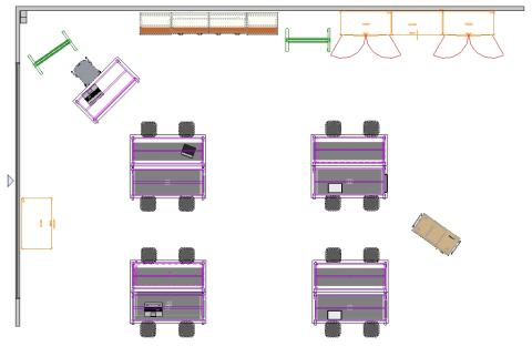 2D view of STEM classroom