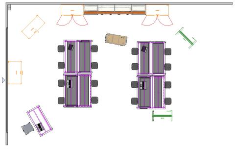 2D view of STEM classroom