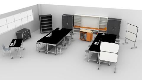 3D view of STEM classroom