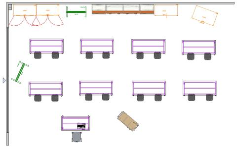 2D view of STEM classroom