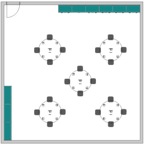 2D view of teachers lounge