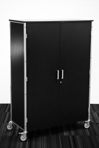 Sheerline Shelf with doors,Metro pull 155039 B&W