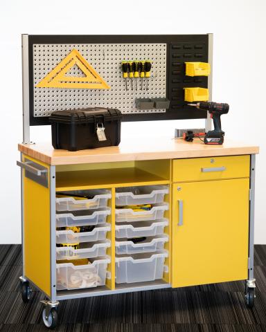 Sheerline Project Cart with power,Maple Block & Mounting Board