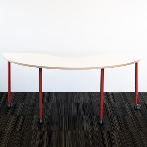 Post Leg Table, Kidney shape