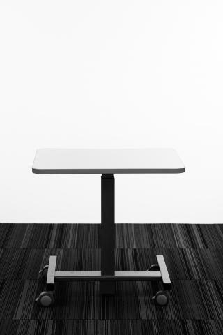 Pneumatic Base Table NSPR308Q - Sitting Height - front - b&w