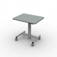Pneumatic Base Table Single Column - Plane shape worksurface