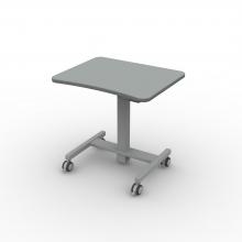 Pneumatic Base Table Single Column - Sidekick shape worksurface