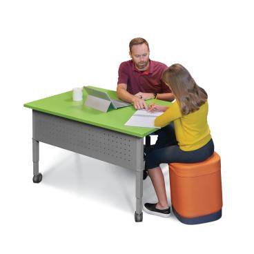 teacher helps student