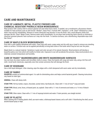 Care & Maintenance