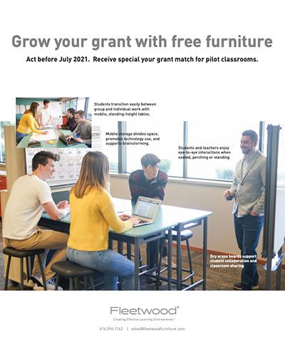 Grow your grant with free furniture. Act before July 2021. Receive special your grant match for pilot classrooms.