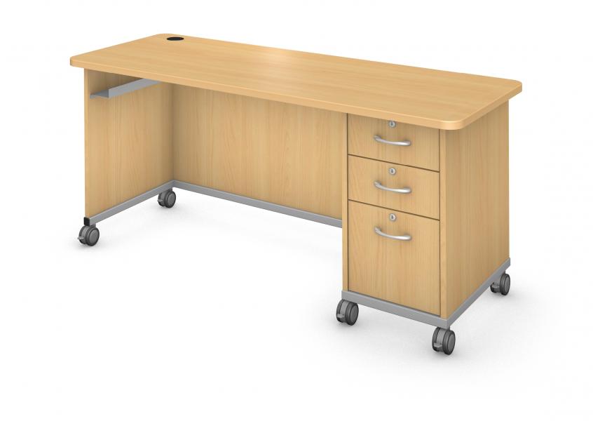 Desk with Right Side Ped