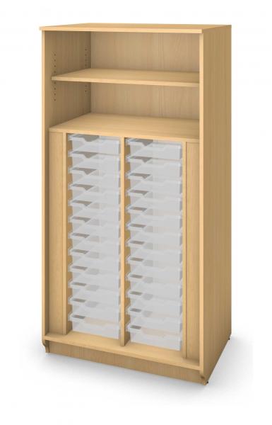 Tall Tray Storage Cabinet No Doors - 24 Trays Product Rendering