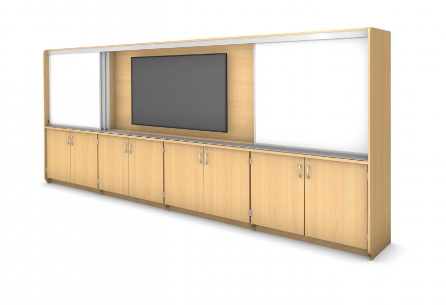 Technology Learning Wall - Locking Doors 16' Rendering
