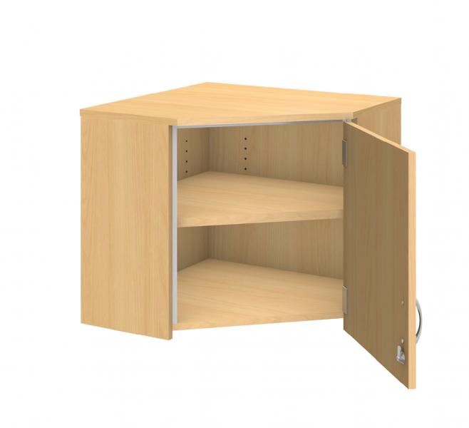 Wall Hung Corner Cabinet - Locking Door