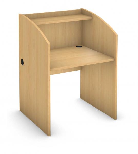 Rectangle Student Desk - Full High End Legs - Carrel Product Rendering