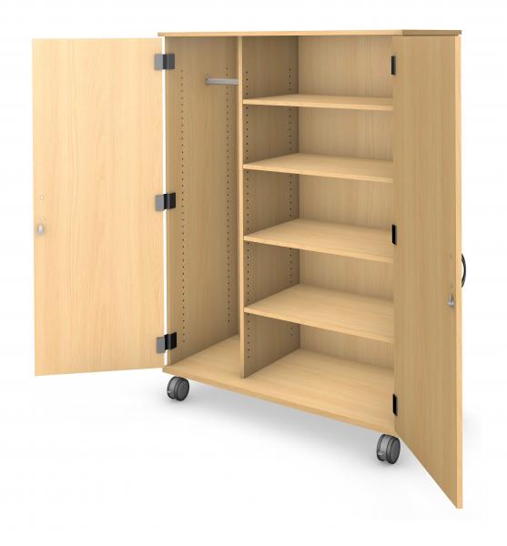 Tall Wardrobe Storage - Locking Doors Product Rendering