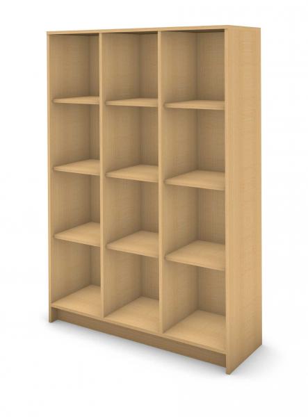 Shelf, Single Sided, Stationary, 12 Cubby Product Rendering