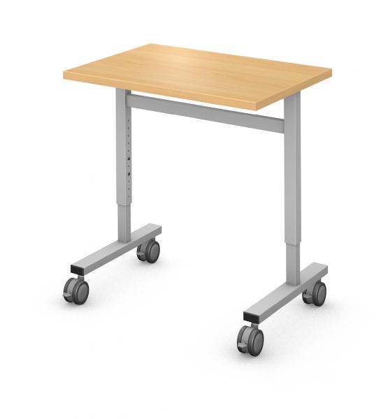 Rectangle Desk and Table, Steel Square C-Leg Rendering