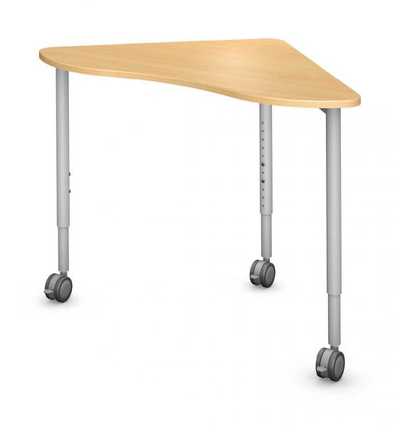 Delta Desk, Steel Round Legs Product Rendering