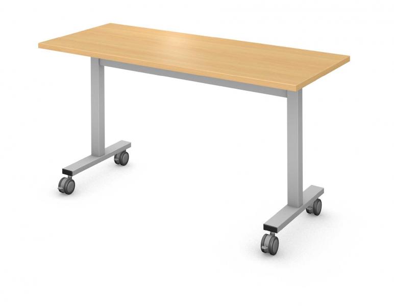 Rectangle Table, Steel Square I-Leg Product Rendering