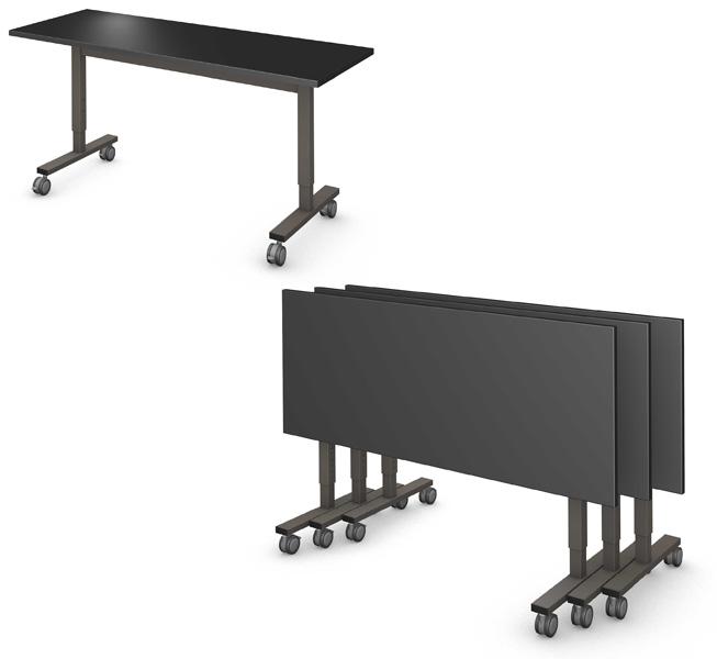 Makerspace Rectangle Flip & Nest Table Product Rendering