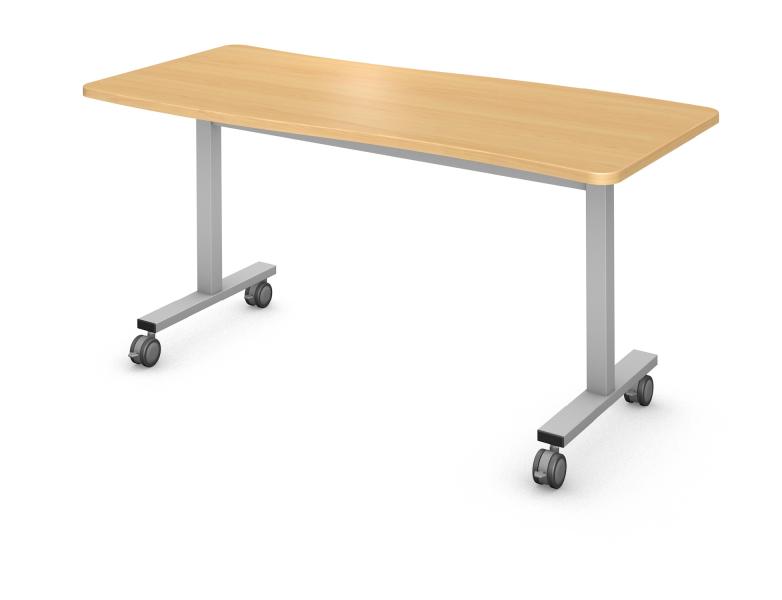 Wave Table, Steel Square I-Leg Product Rendering