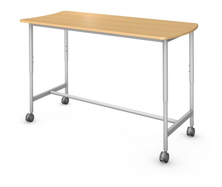 Blade Table, Steel Round Legs Product Rendering
