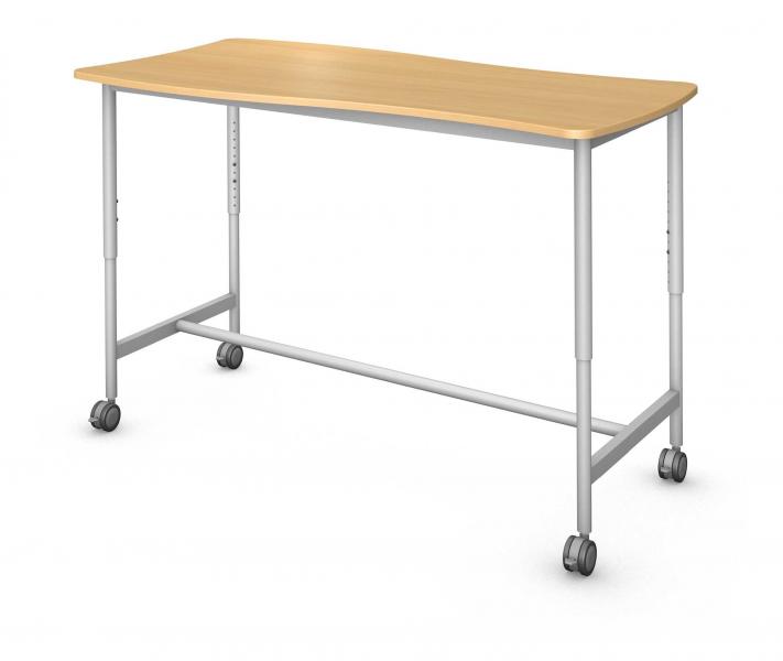 Hourglass Table, Steel Round Legs Product Rendering