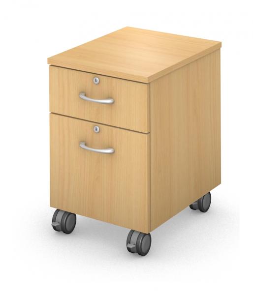 Under Work-Surface, Mobile Ped Box/File - Locking Drawers