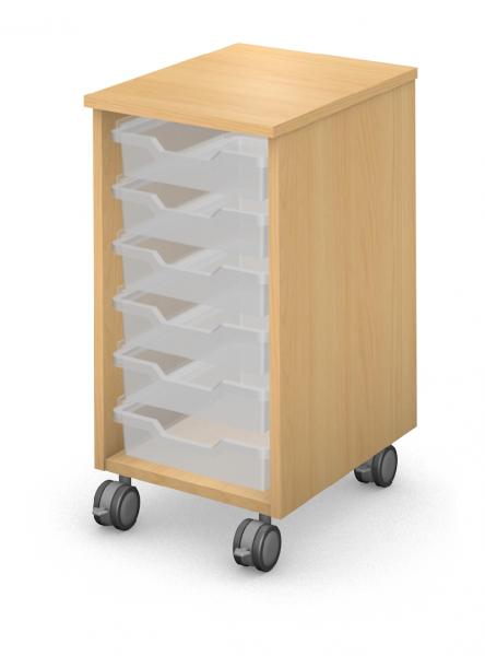 Mobile Ped - Trays - No Door Product Rendering