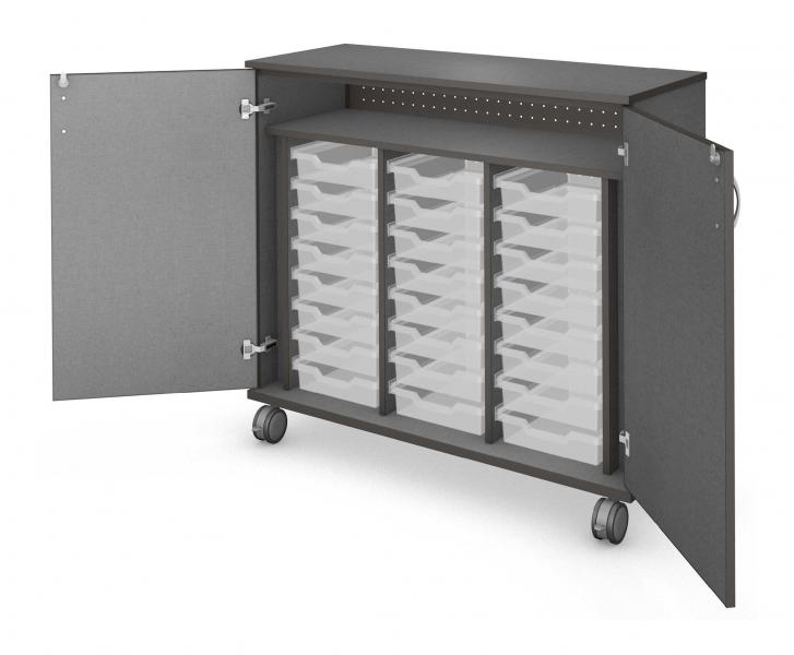 Mid Tray Storage - Locking Doors Product Rendering