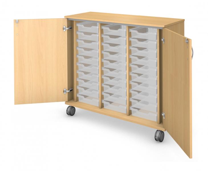 Mid Tray Storage - Locking Doors Product Rendering