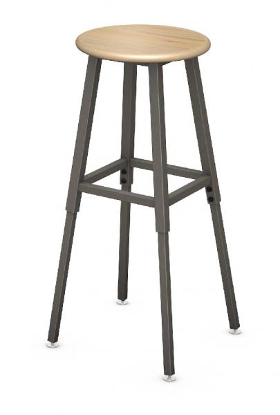 Utility Stool, Hardwood Seat Product Rendering