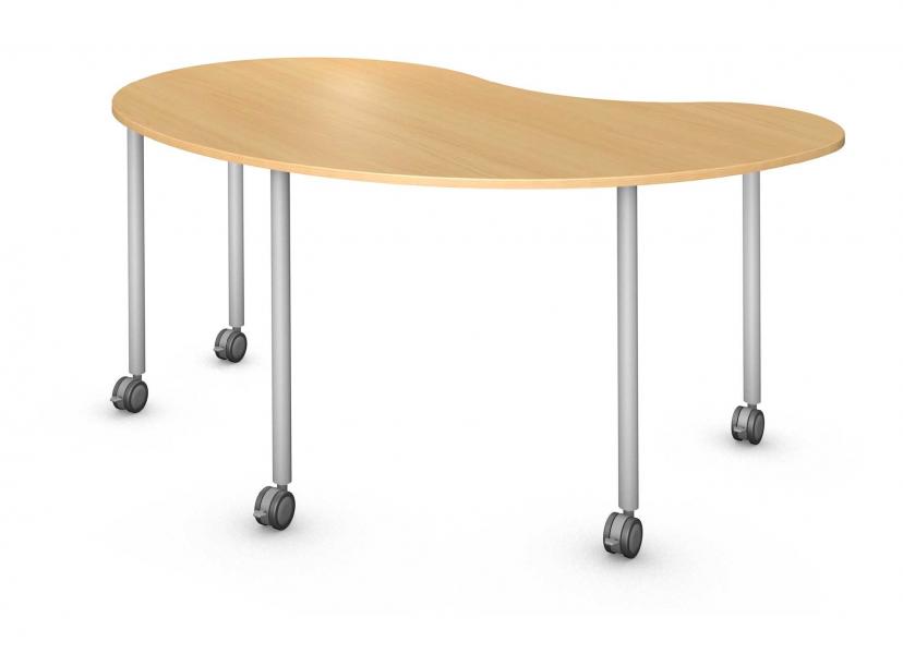 Teardrop Table, Steel Round Leg Product Rendering