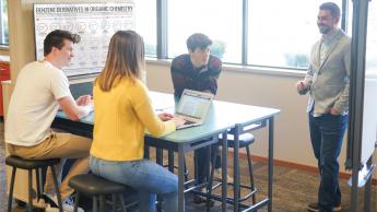 Teacher working with a small group of students.