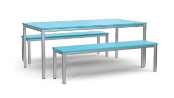 blue Picnic Table & Bench