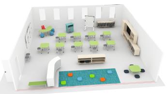 3-4 grade classroom 3D view