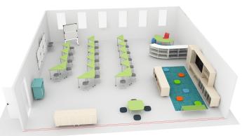 3-4 grade classroom 3D view