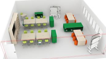 6-8 grade classroom 3D view