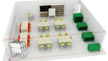 6-8 grade classroom 3D view